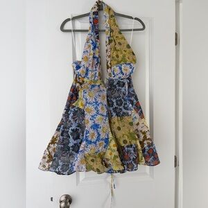 Short Floral Halter Dress